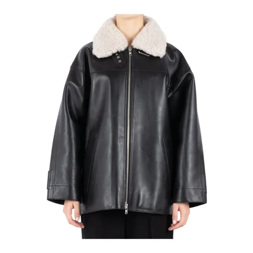 Jackets > Leather Jackets - - Stand Studio - Modalova