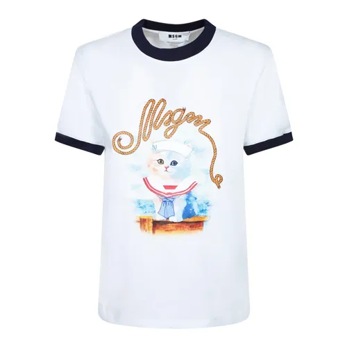 Msgm - Tops > T-Shirts - White - Msgm - Modalova