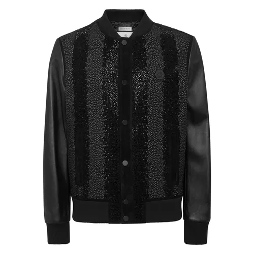 Jackets > Leather Jackets - - Philipp Plein - Modalova