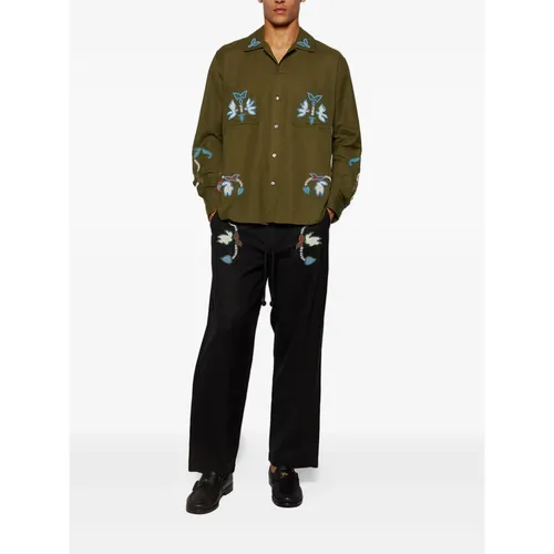 Trousers > Straight Trousers - - Baziszt - Modalova