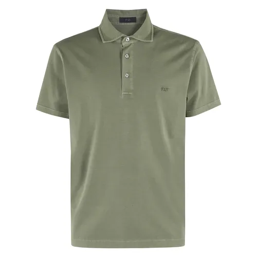 Fay - Tops > Polo Shirts - Green - Fay - Modalova