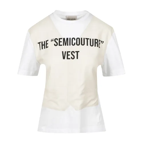 Tops > T-Shirts - - Semicouture - Modalova