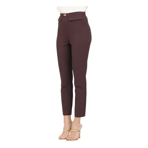 Trousers > Slim-fit Trousers - - Elisabetta Franchi - Modalova