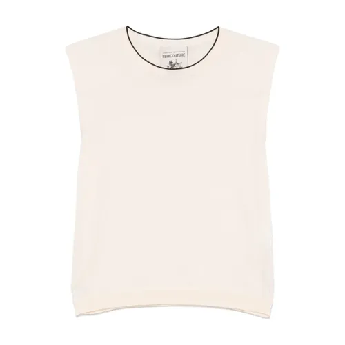 Tops > Sleeveless Tops - - Semicouture - Modalova