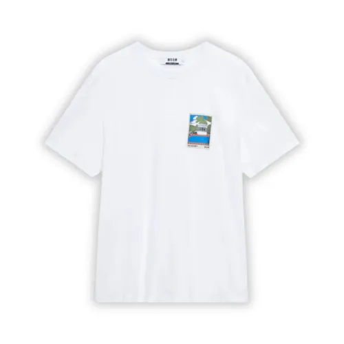 Msgm - Tops > T-Shirts - White - Msgm - Modalova