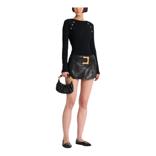Skirts > Leather Skirts - - Balmain - Modalova