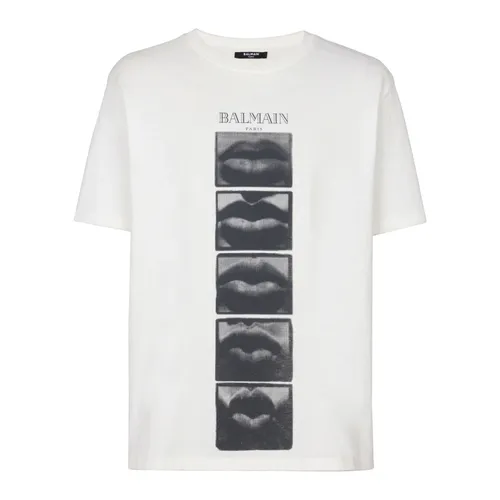 Balmain - Tops > T-Shirts - White - Balmain - Modalova