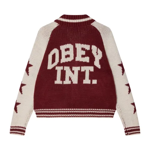 Obey - Knitwear > Cardigans - Red - Obey - Modalova