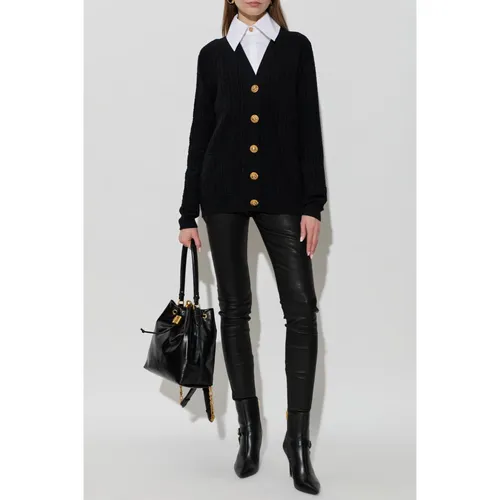 Trousers > Leather Trousers - - Balmain - Modalova