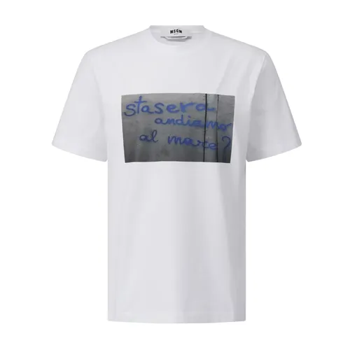 Msgm - Tops > T-Shirts - White - Msgm - Modalova