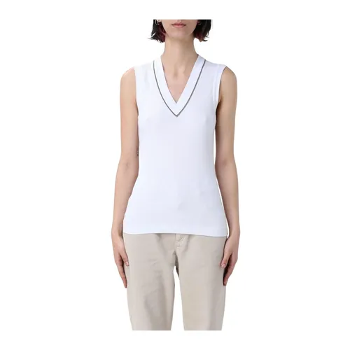 Tops > Sleeveless Tops - - Brunello Cucinelli - Modalova