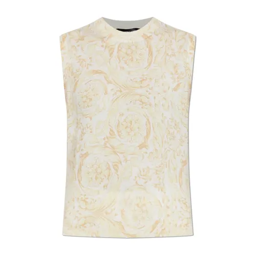 Tops > Sleeveless Tops - - Versace - Modalova