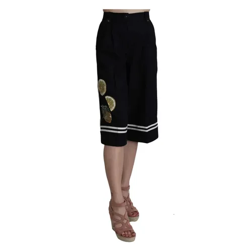 Trousers > Cropped Trousers - - Dolce & Gabbana - Modalova