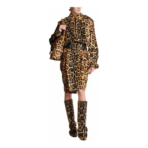 Jackets > Leather Jackets - - Balmain - Modalova