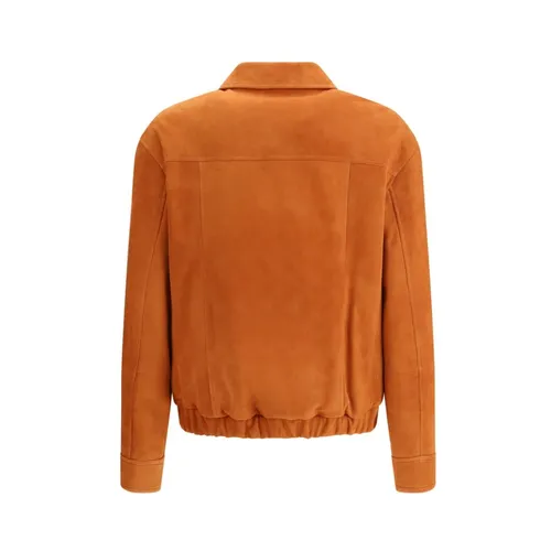 Jackets > Leather Jackets - - Brunello Cucinelli - Modalova