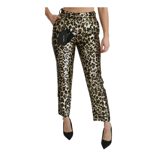 Trousers > Straight Trousers - - Dolce & Gabbana - Modalova