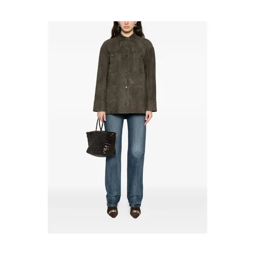 Jackets > Leather Jackets - - Max Mara - Modalova