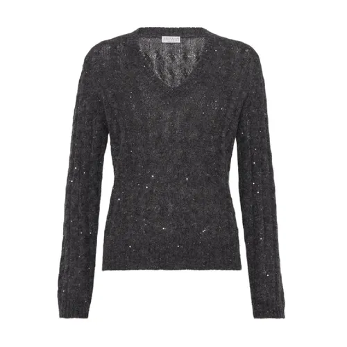 Knitwear > V-neck Knitwear - - Brunello Cucinelli - Modalova