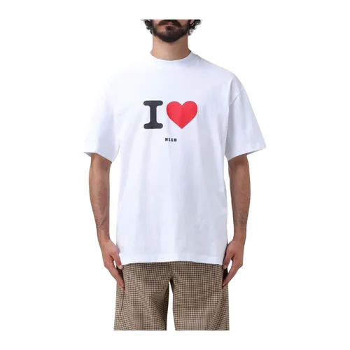Msgm - Tops > T-Shirts - White - Msgm - Modalova