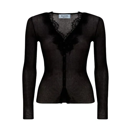 Knitwear > V-neck Knitwear - - Blugirl - Modalova
