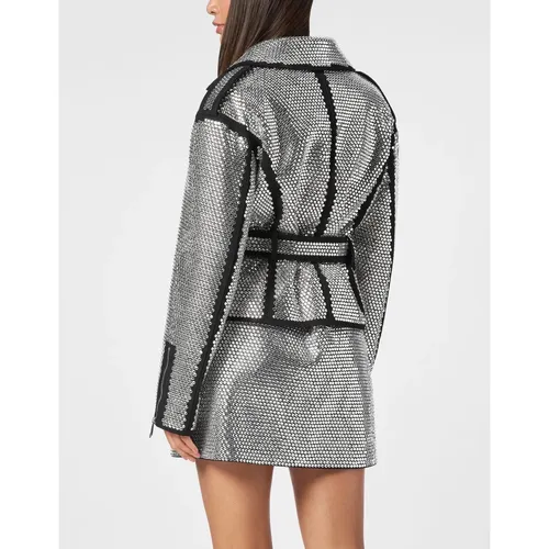 Jackets > Leather Jackets - - Philipp Plein - Modalova