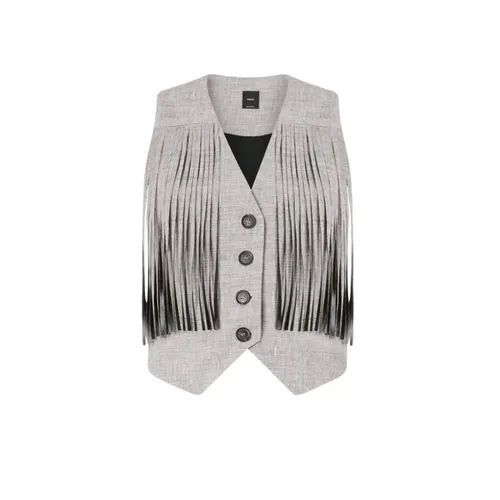 Pinko - Jackets > Vests - Gray - Pinko - Modalova