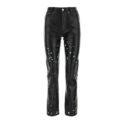Trousers > Leather Trousers - - Durazzi Milano - Modalova