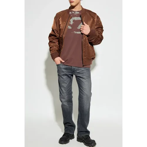 Diesel - Tops > T-Shirts - Brown - Diesel - Modalova