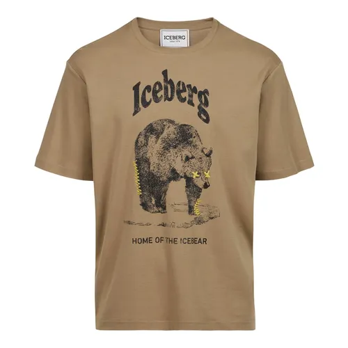 Iceberg - Tops > T-Shirts - Beige - Iceberg - Modalova