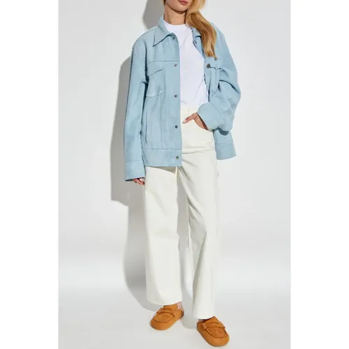 Jackets > Leather Jackets - - Ami Paris - Modalova