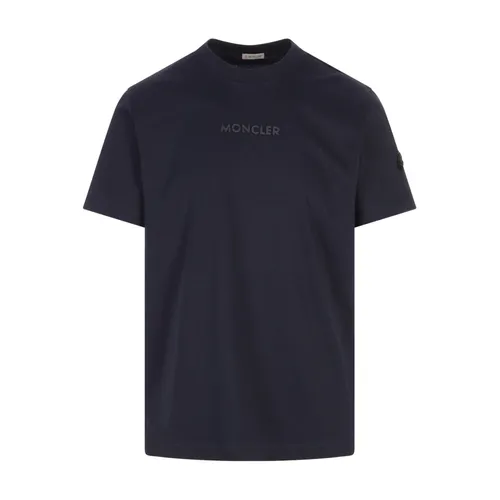 Moncler - Tops > T-Shirts - Blue - Moncler - Modalova