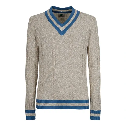Knitwear > V-neck Knitwear - - Gallo - Modalova