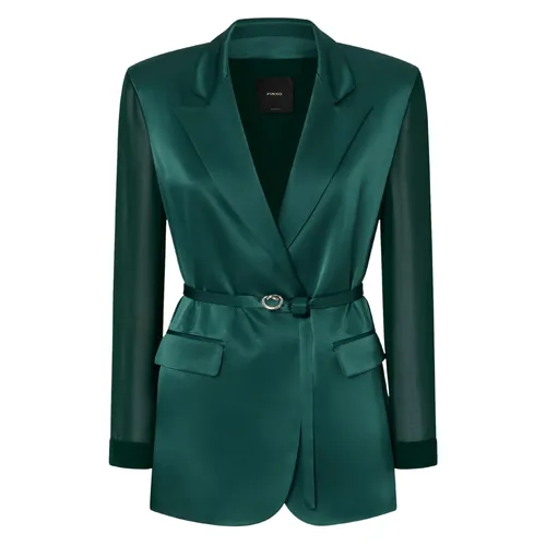 Pinko - Jackets > Blazers - Green - Pinko - Modalova