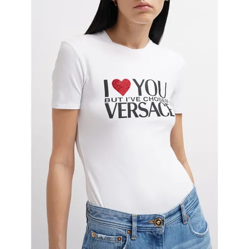 Versace - Tops > T-Shirts - White - Versace - Modalova