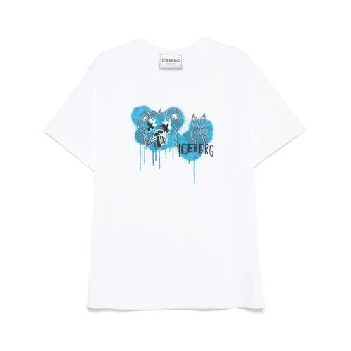 Iceberg - Tops > T-Shirts - White - Iceberg - Modalova