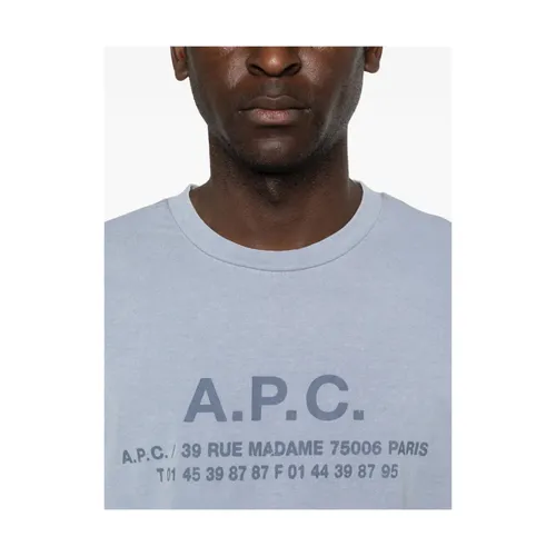 A.p.c. - Tops > T-Shirts - Blue - A.p.c. - Modalova
