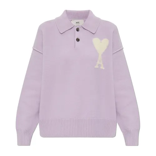 Knitwear > V-neck Knitwear - - Ami Paris - Modalova