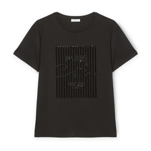 Motivi - Tops > T-Shirts - Black - Motivi - Modalova