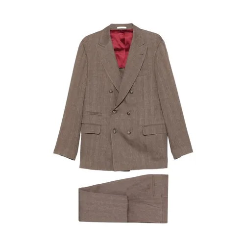 Suits > Suit Sets > Double Breasted Suits - - Brunello Cucinelli - Modalova