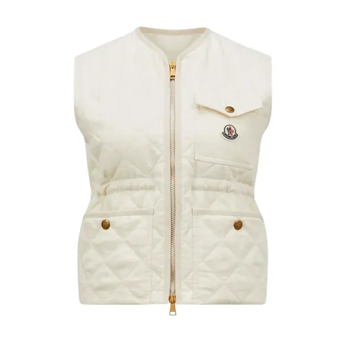 Moncler - Jackets > Vests - White - Moncler - Modalova