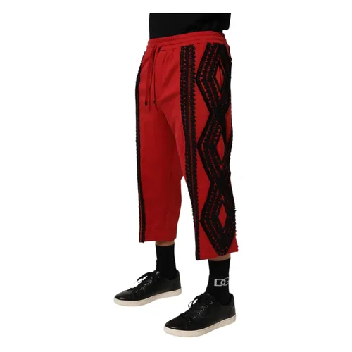 Trousers > Cropped Trousers - - Dolce & Gabbana - Modalova