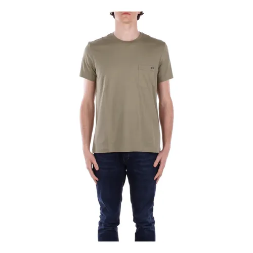 Fay - Tops > T-Shirts - Green - Fay - Modalova
