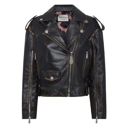 Jackets > Leather Jackets - - Philipp Plein - Modalova