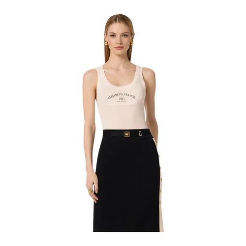 Tops > Sleeveless Tops - - Elisabetta Franchi - Modalova