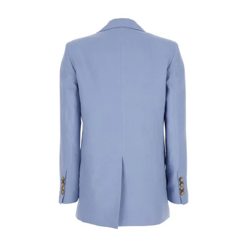 Plain - Jackets > Blazers - Blue - Plain - Modalova