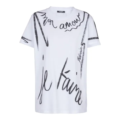 Balmain - Tops > T-Shirts - White - Balmain - Modalova