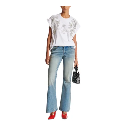 Balmain - Tops > T-Shirts - White - Balmain - Modalova