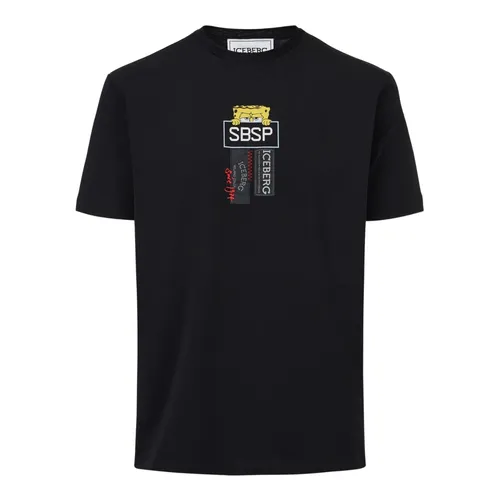 Iceberg - Tops > T-Shirts - Black - Iceberg - Modalova