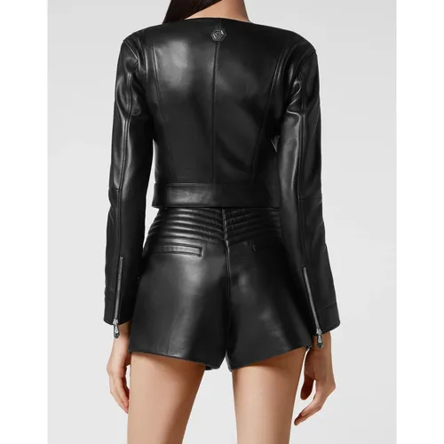 Jackets > Leather Jackets - - Philipp Plein - Modalova