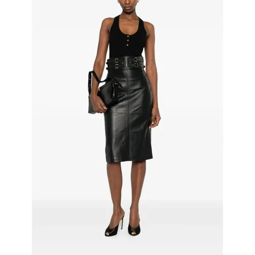 Skirts > Leather Skirts - - Elisabetta Franchi - Modalova